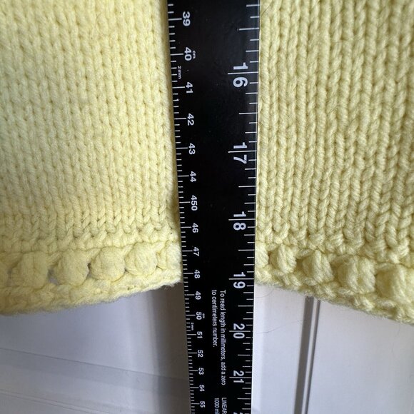 Handmade Yellow Cardigan Sweater Womens‎ Small Extra Small Knit Custom - Picture 7 of 7